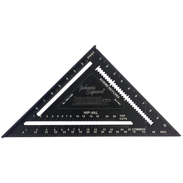 Johnson Johnson Johnny Square 12 in. L Aluminum Professional Easy-Read Rafter Square 1904-1200 - main